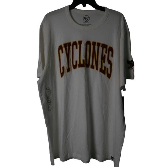 Iowa State Cyclones ’47 Brand T-Shirt Men’s XXL White NCAA Team Logo Tee - Picture 1 of 10